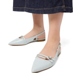 Ballerine slingback Mary Jane azzurre da Donna con fibbie Lora Ferres