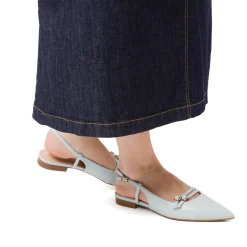 Ballerine slingback Mary Jane azzurre da Donna con fibbie Lora Ferres