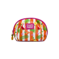 Beauty Case Camomilla Milano Donna Fantasia Fucsia e Arancione