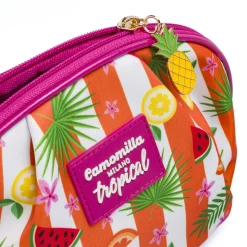 Beauty Case Camomilla Milano Donna Fantasia Fucsia e Arancione