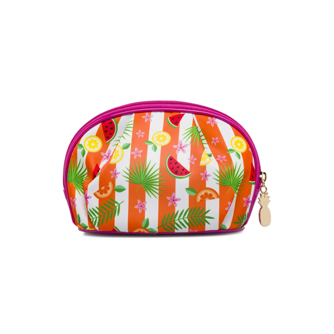 Beauty Case Camomilla Milano Donna Fantasia Fucsia e Arancione