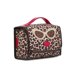 Beauty case da Donna Marrone animalier e occhiali glitter Camomilla