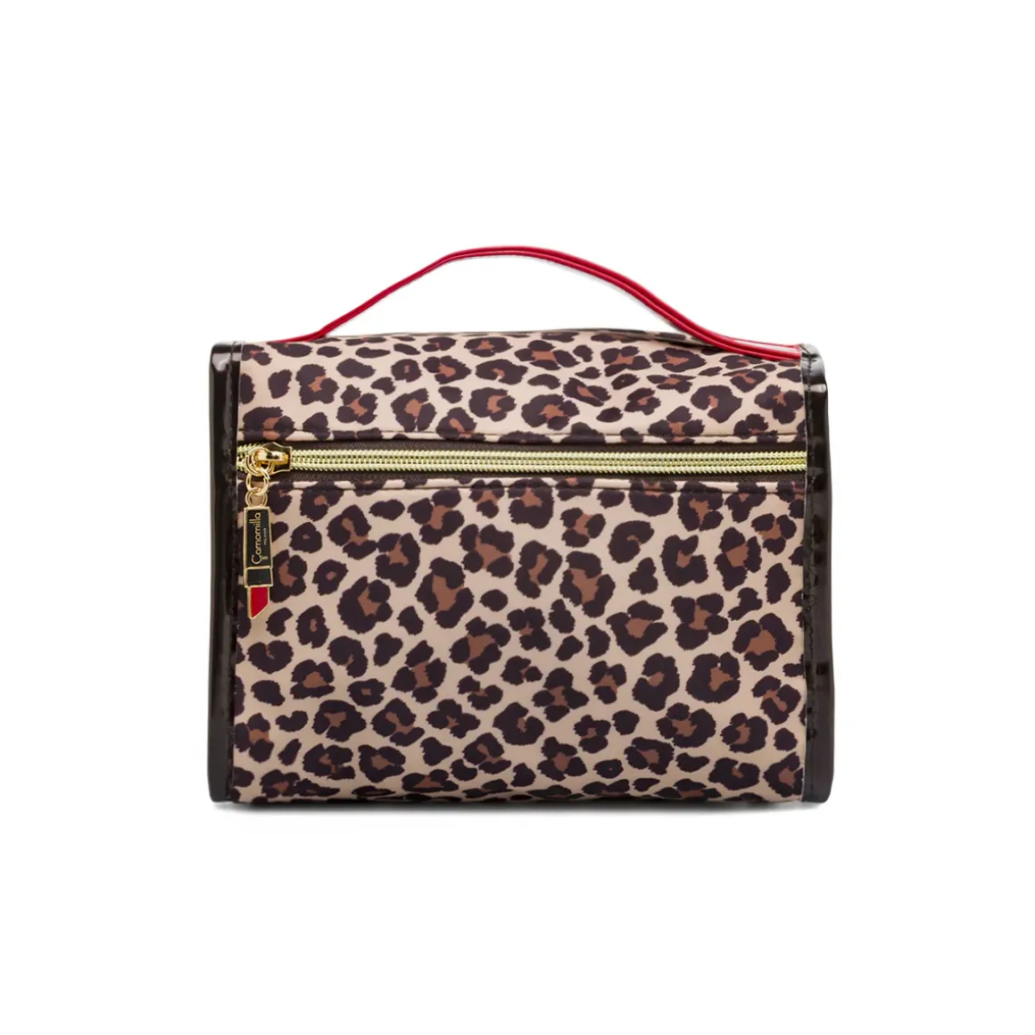 Beauty case da Donna Marrone animalier e occhiali glitter Camomilla
