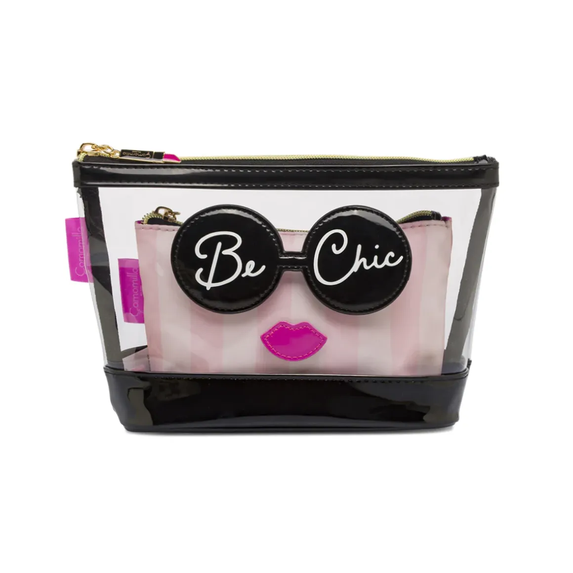 Beauty case da Donna Rosa con pochette interna Be Chic Camomilla