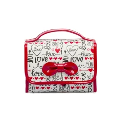 Beauty case Donna Bianco con stampa cuori e chiusura velcro Camomilla