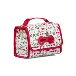 Beauty case Donna Bianco con stampa cuori e chiusura velcro Camomilla