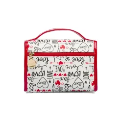 Beauty case Donna Bianco con stampa cuori e chiusura velcro Camomilla