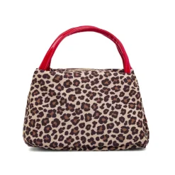 Beauty case Donna Maculato con manici rossi e patch glitter Camomilla