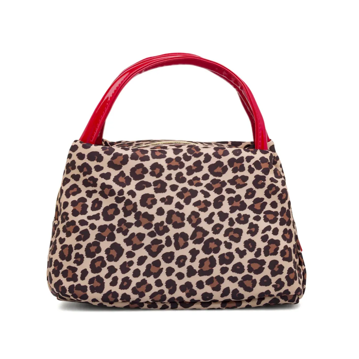 Beauty case Donna Maculato con manici rossi e patch glitter Camomilla