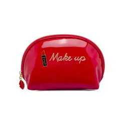 Beauty case Donna rosso effetto vernice con stampa lipstick Camomilla
