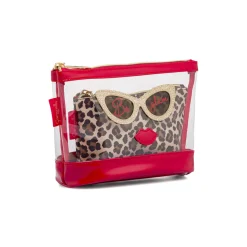 Beauty case Donna set 2 pezzi Maculato con dettagli glitter Camomilla