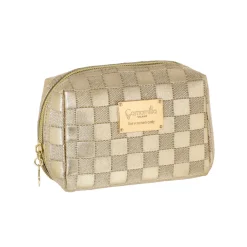 Beauty case dorato da Donna con motivo a quadri Camomilla Milano