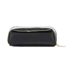 Beauty case nero Donna effetto vernice con scritta Make up Camomilla