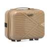Beauty case rigido da viaggio beige con fascia Romeo Gigli Milano