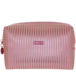 Beauty case rosa con effetto metallizzato Camomilla Milano