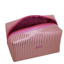 Beauty case rosa con effetto metallizzato Camomilla Milano