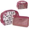 Beauty case rosa con stampa e pochette interna Camomilla Milano