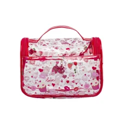 Beauty case Rosso da Donna con stampa all-over romantica Camomilla