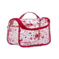 Beauty case Rosso da Donna con stampa all-over romantica Camomilla