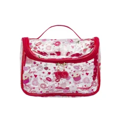 Beauty case Rosso da Donna con stampa all-over romantica Camomilla