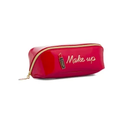 Beauty case rosso da Donna effetto vernice con charms Camomilla