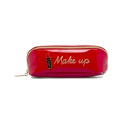 Beauty case rosso da Donna effetto vernice con charms Camomilla