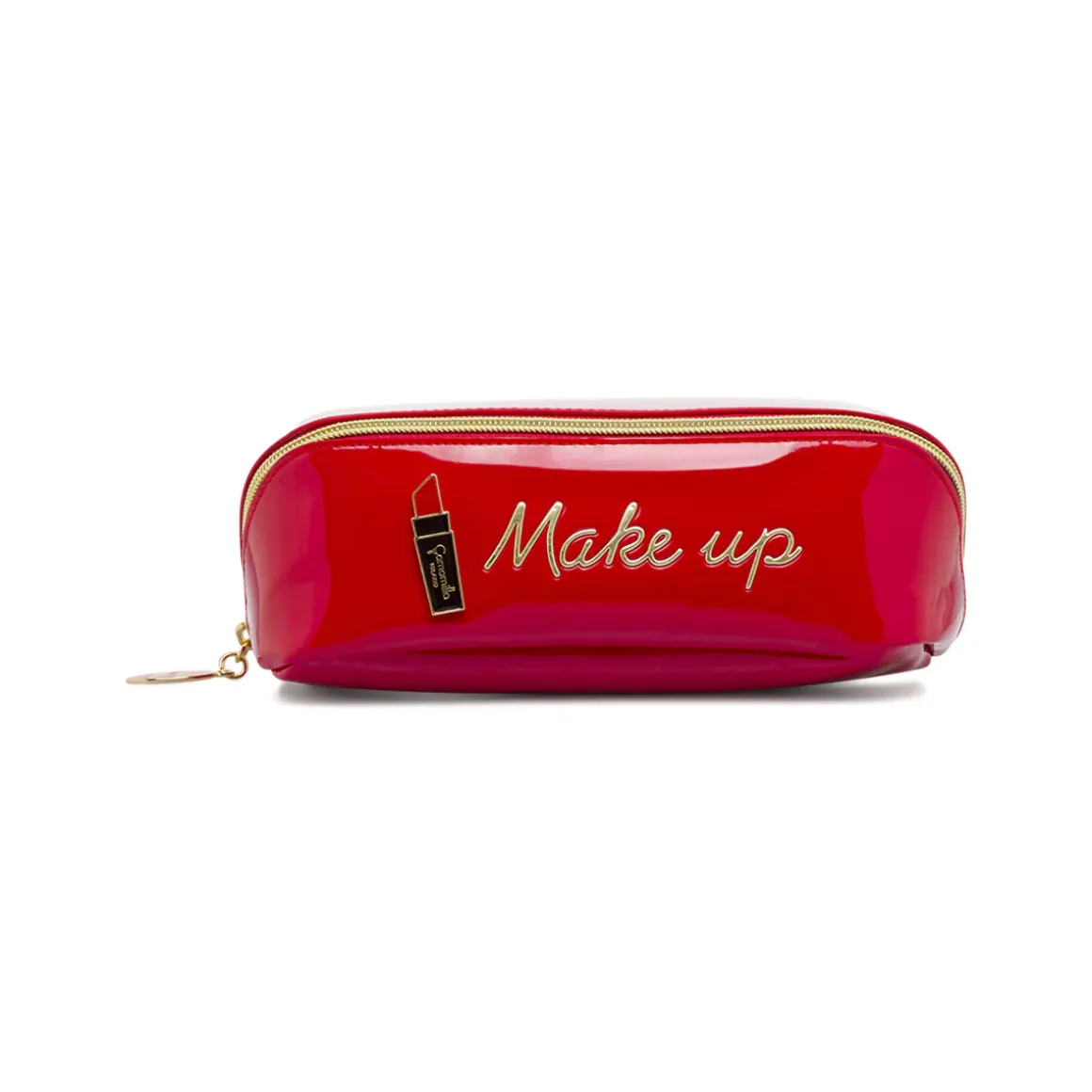 Beauty case rosso da Donna effetto vernice con charms Camomilla