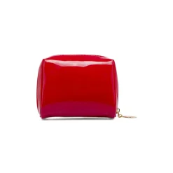 Beauty case Rosso Donna effetto vernice con scritta Make up Camomilla