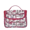 Beauty case trasparente con manico e stampe rosa Camomilla Milano