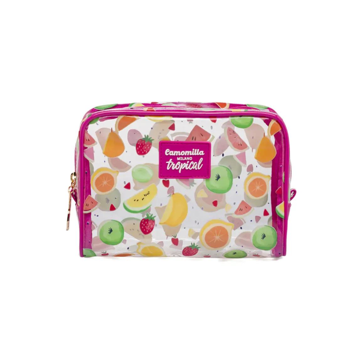 Beauty Case Trousse Camomilla Milano Donna Trasparente Fantasia Tropical