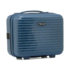 Beauty case viaggio blu rigido con fascia trolley Romeo Gigli Milano