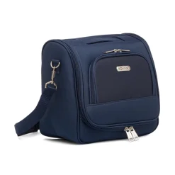 Beauty necessaire grande da viaggio blu in tessuto Govago