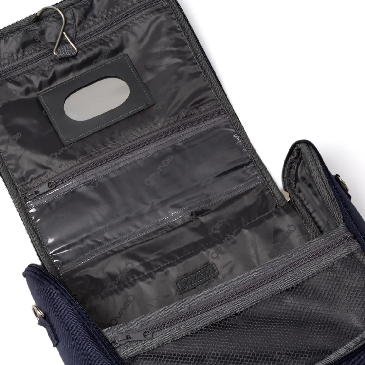 Beauty necessaire grande da viaggio blu in tessuto Govago