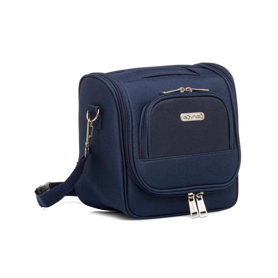 Beauty necessaire piccolo da viaggio blu in tessuto Govago