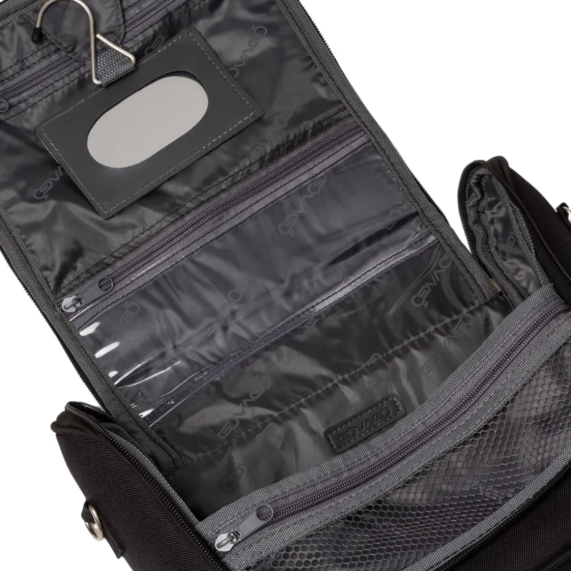 Beauty necessaire piccolo da viaggio nero in tessuto Govago
