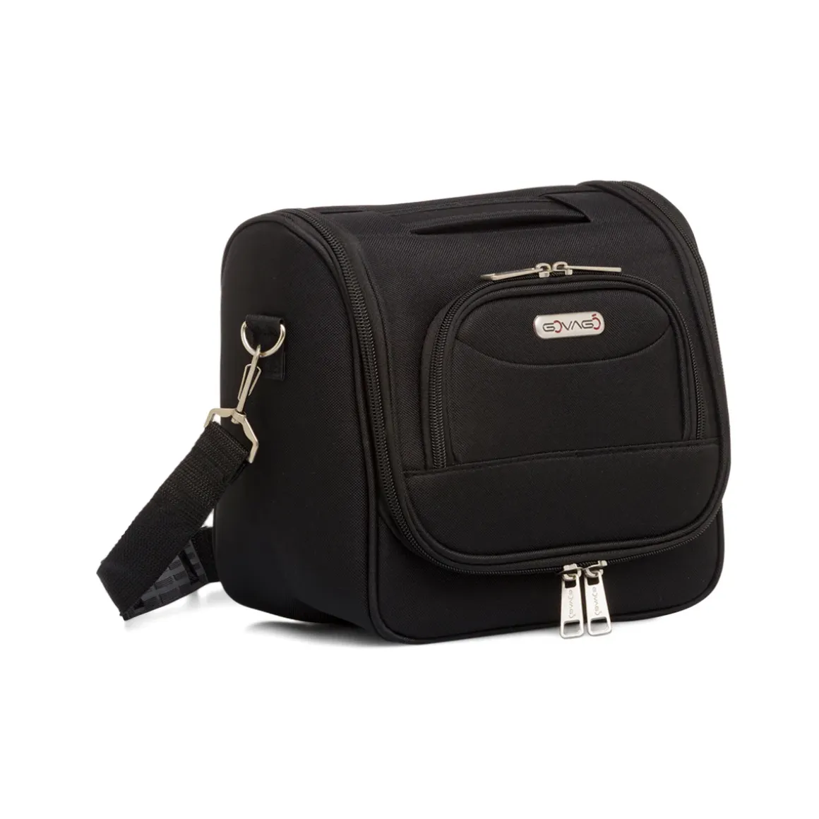 Beauty necessaire piccolo da viaggio nero in tessuto Govago