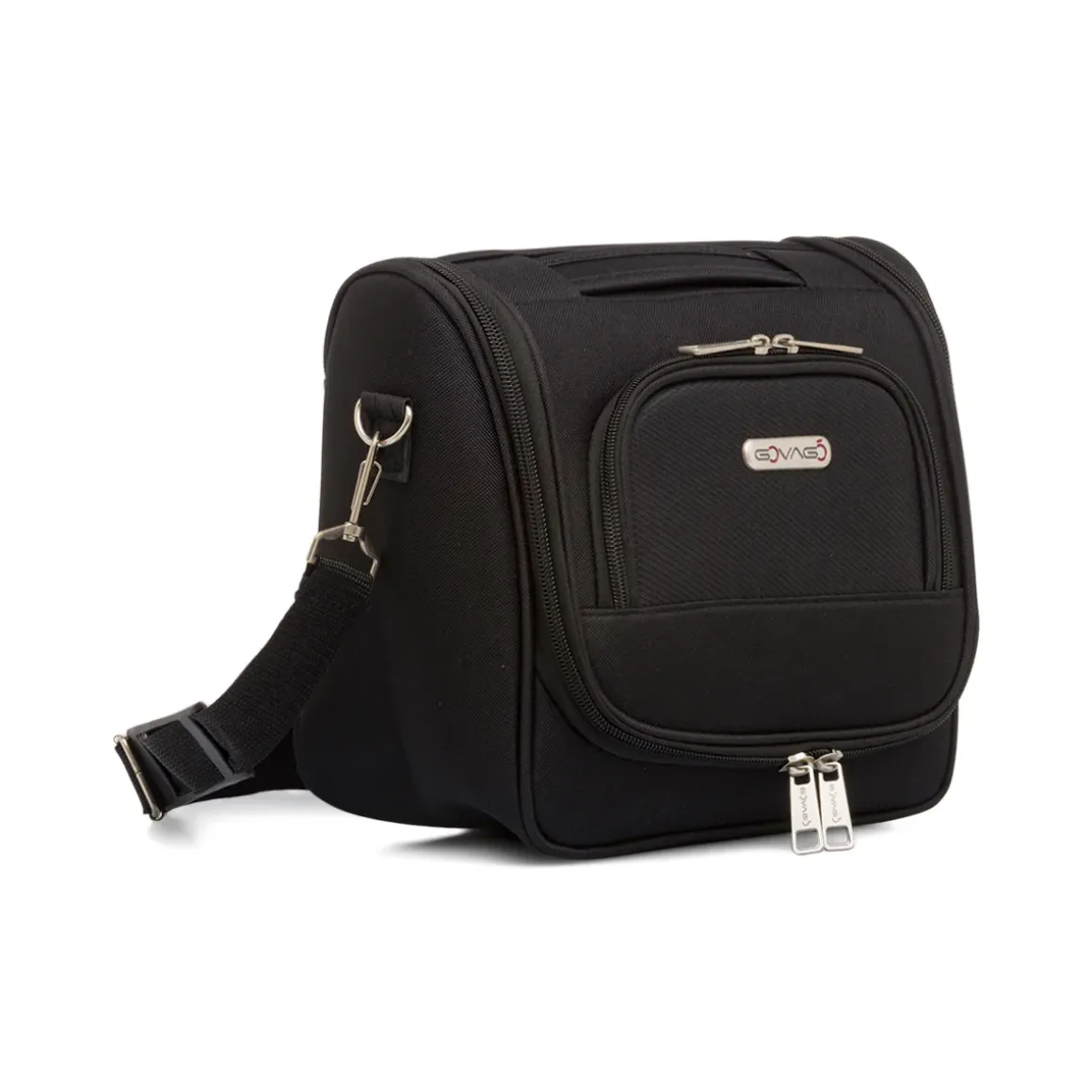 Beauty necessaire piccolo da viaggio nero in tessuto Govago