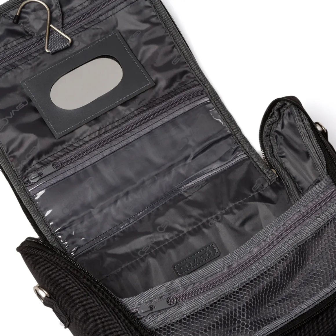 Beauty necessaire piccolo da viaggio nero in tessuto Govago