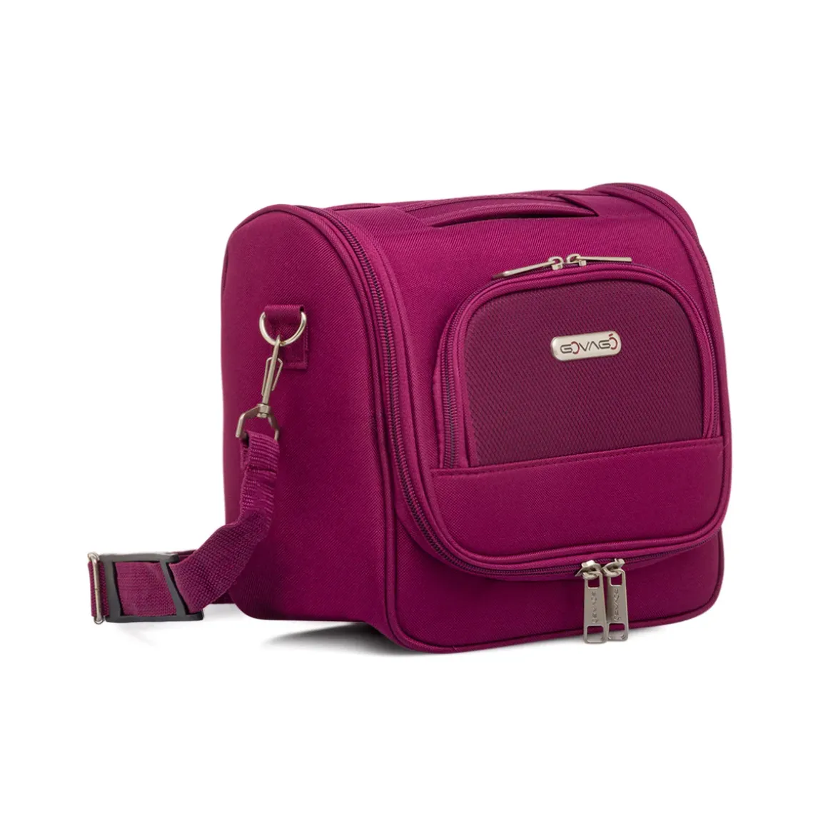 Beauty necessaire piccolo da viaggio viola in tessuto Govago