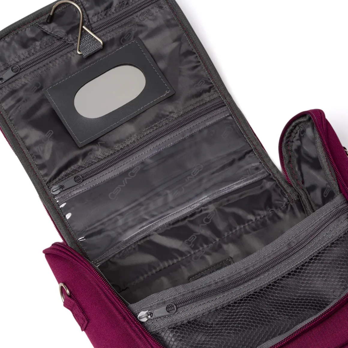 Beauty necessaire piccolo da viaggio viola in tessuto Govago