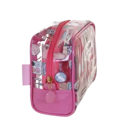 Beauty viaggio trasparente rosa con stampe grafiche Camomilla Milano