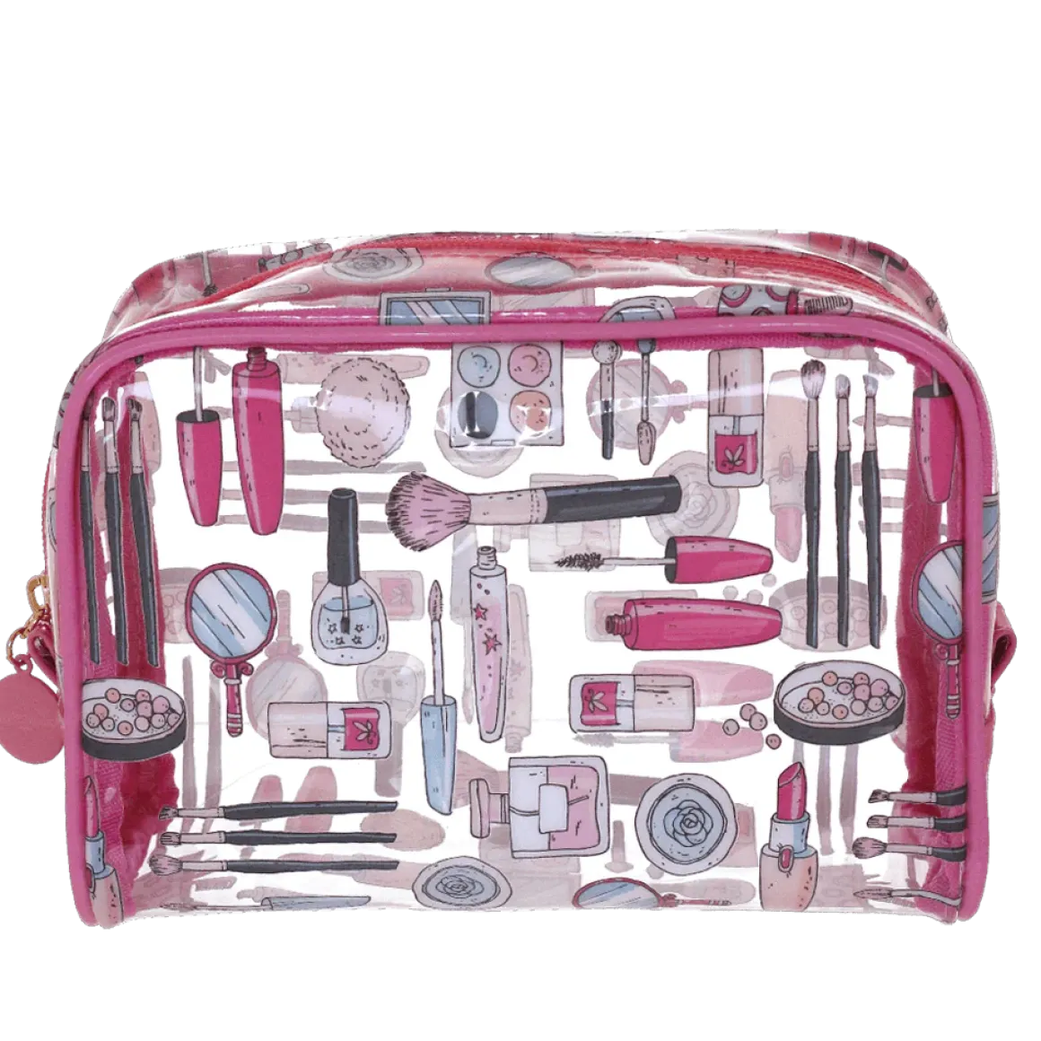 Beauty viaggio trasparente rosa con stampe grafiche Camomilla Milano