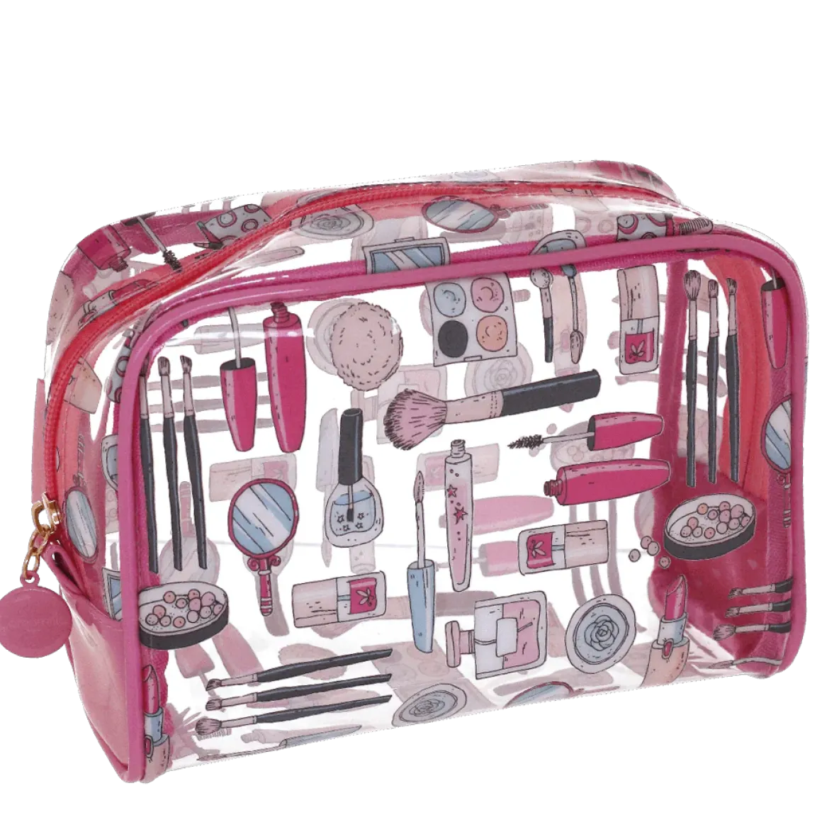Beauty viaggio trasparente rosa con stampe grafiche Camomilla Milano