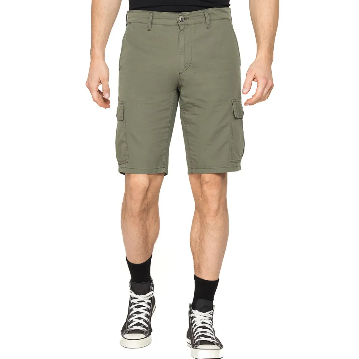 Bermuda cargo da Uomo verdi militare con tasconi Carrera Jeans