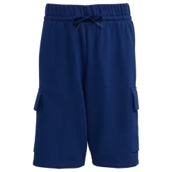 Bermuda sportivi blu da Bambino con tasconi cargo e coulisse adidas