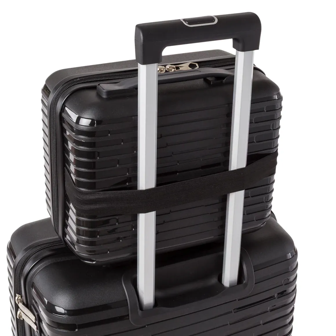 Boarding bag nera rigida per voli low cost Romeo Gigli Milano