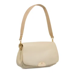 Borsa a mano beige da Donna con logo in metallo Carrera Jeans
