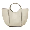 Borsa a mano bianco off-white da Donna effetto martellato Lora Ferres