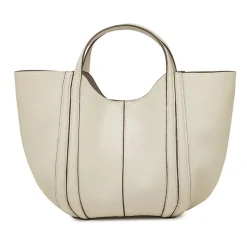 Borsa a mano bianco off-white da Donna effetto martellato Lora Ferres