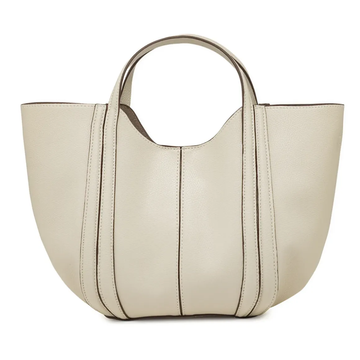 Borsa a mano bianco off-white da Donna effetto martellato Lora Ferres